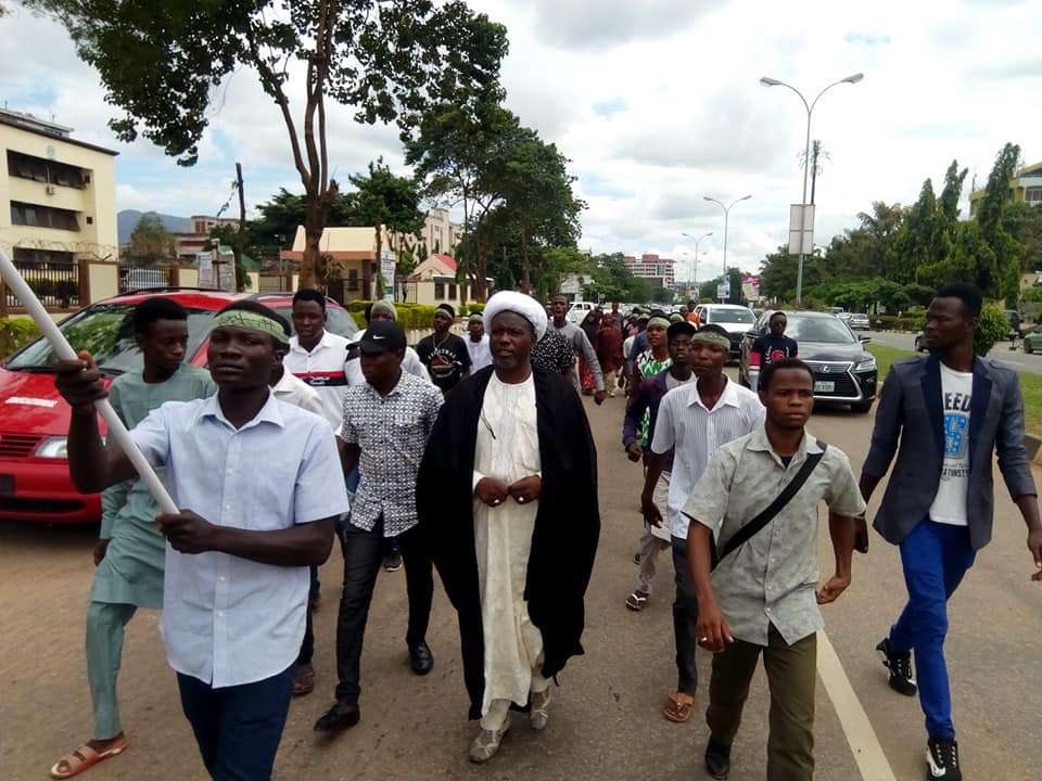 free zakzaky protest in abuja on 29th of oct 2019 